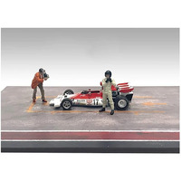 "Race Day" Two Diecast Figures Set 2 for 1/43 Scale Models by American Diorama