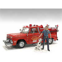 "Firefighters" Fire Dog Training Figures (Trainer and Dog) for 1/24 Scale Models by American Diorama
