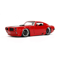 1972 Pontiac Firebird Red with Black Hood Stripe "Bigtime Muscle" Series 1/24 Diecast Model Car by Jada