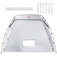 VEVOR Portable Paint Booth, Larger Spray Paint Tent with Built-in Floor & Mesh Screen, Painting Tent Station for Furniture DIY Hobby Tool, 7.5x5.2x5.2ft Spray Paint Shelter