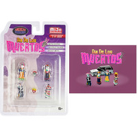 "Dia de los Muertos 2" 6 piece Diecast Set (4 Figures 2 Masks) Limited Edition to 3600 pieces Worldwide for 1/64 Scale Models by American Diorama