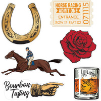 Vintage Horse Racing Mini Cutouts