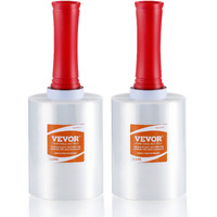 VEVOR Stretch Film, 5 inches x 1000 feet, 2 Pack, 80 Gauge Industrial Strength Clear Durable Stretch Wrap Roll, Heavy Duty Shrink Film Stretch Wrap with Handles for Pallet Wrapping Shipping Moving