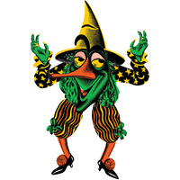 Vintage Halloween Jointed Witch Goblin