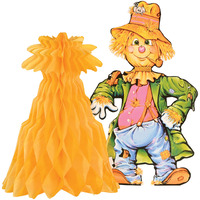 Scarecrow w Tissue Cornshock Centerpiece