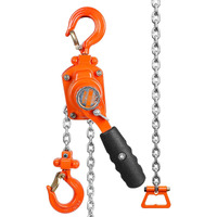 VEVOR Manual Lever Chain Hoist, 1/4 Ton 550 lbs Capacity 10 FT Come Along, G80 Galvanized Carbon Steel with Weston Double-Pawl Brake, Auto Chain Leading & 360 Rotation Hook, for Garage Factory Dock