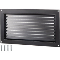 VEVOR Foundation Flood Vent, 8" Height x 16" Width Flood Vent, to Reduce Foundation Damage and Flood Risk, Black, Wall Mounted Flood Vent, for Garages & Full Height Enclosures