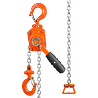VEVOR Manual Lever Chain Hoist, 1/2 Ton 1100 lbs Capacity 5 FT Come Along, G80 Galvanized Carbon Steel with Weston Double-Pawl Brake, Auto Chain Leading & 360 Rotation Hook, for Garage Factory Dock
