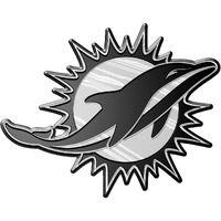 Miami Dolphins Auto Emblem - Silver