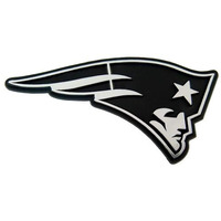 New England Patriots Auto Emblem - Silver