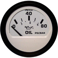 Faria 12902 Euro Oil Pressure Gauge 80 PSI - White, 2"