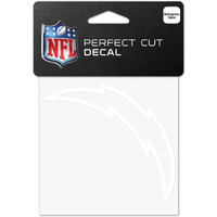 Los Angeles Chargers Decal 4x4 Perfect Cut White