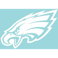 Philadelphia Eagles Decal 8x8 Die Cut White
