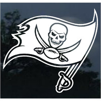 Tampa Bay Buccaneers Decal 8x8 Perfect Cut White