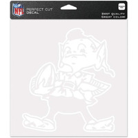 Cleveland Browns Decal 8x8 Die Cut White