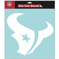 Houston Texans Decal 8x8 Die Cut White