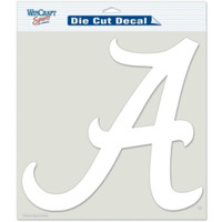 Alabama Crimson Tide Decal 8x8 Die Cut White