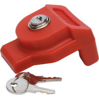 RoadPro RP1011LK Heavy-Duty Plastic Air Brake Gladhand Lock for Truck Tractor Trailer Universal Fit Glad Hand Coupler Security Lock with 2 Keys Red