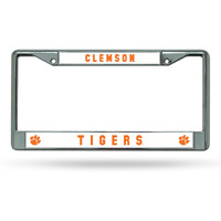 Clemson Tigers License Plate Frame Chrome
