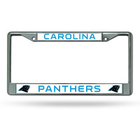 Carolina Panthers License Plate Frame Chrome