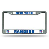 New York Rangers License Plate Frame Chrome