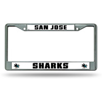 San Jose Sharks License Plate Frame Chrome