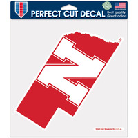 Nebraska Cornhuskers Decal 8x8 Die Cut Color