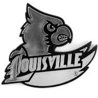Louisville Cardinals Auto Emblem - Silver - Special Order