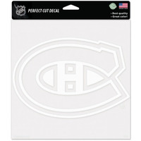 Montreal Canadiens Decal 8x8 Perfect Cut White