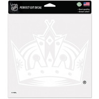 Los Angeles Kings Decal 8x8 Perfect Cut White