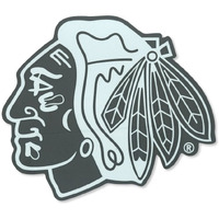 Chicago Blackhawks Decal 8x8 Perfect Cut White