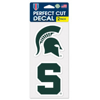 Michigan State Spartans Decal 4x4 Perfect Cut Set of 2 - Special Order