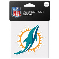 Miami Dolphins Decal 4x4 Perfect Cut Color