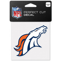 Denver Broncos Decal 4x4 Perfect Cut Color