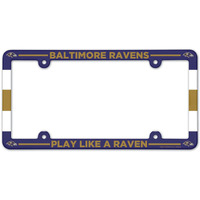 Baltimore Ravens License Plate Frame Plastic Full Color Style