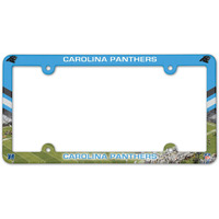 Carolina Panthers License Plate Frame Plastic Full Color Style