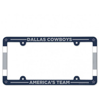 Dallas Cowboys License Plate Frame Plastic Full Color Style