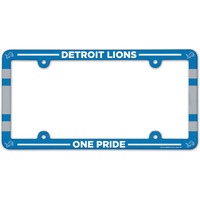 Detroit Lions License Plate Frame Plastic Full Color Style