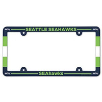 Seattle Seahawks License Plate Frame Plastic Full Color Style