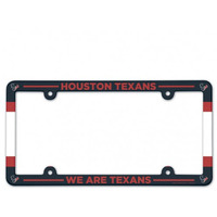 Houston Texans License Plate Frame Plastic Full Color Style