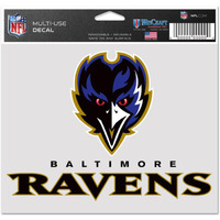 Baltimore Ravens Decal 5x6 Ultra Color Raven - Special Order