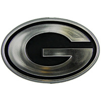 Green Bay Packers Auto Emblem - Silver