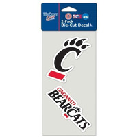Cincinnati Bearcats Decal 4x4 Perfect Cut Set of 2 Special Order