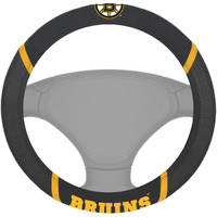 Boston Bruins Steering Wheel Cover Mesh/Stitched