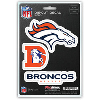 Denver Broncos Decal Die Cut Team 3 Pack