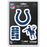 Indianapolis Colts Decal Die Cut Team 3 Pack