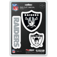 Las Vegas Raiders Decal Die Cut Team 3 Pack