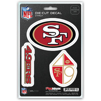 San Francisco 49ers Decal Die Cut Team 3 Pack