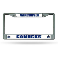 Vancouver Canucks License Plate Frame Chrome - Special Order