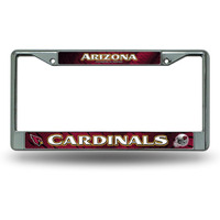 Arizona Cardinals License Plate Frame Chrome